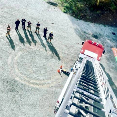 Ladder Truck Firefighters