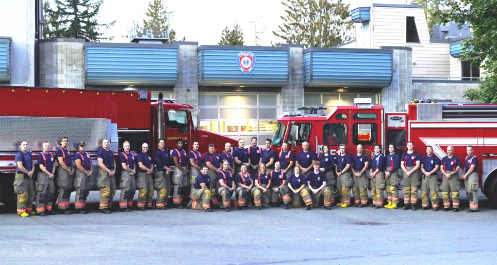 2022 group photo of members from the Shawnigan Lake Fire Department